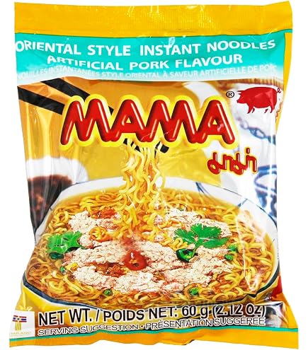 Amazon.com: MAMA Spicy Pork Flavor Intant Noodle (Moo Nam Tok